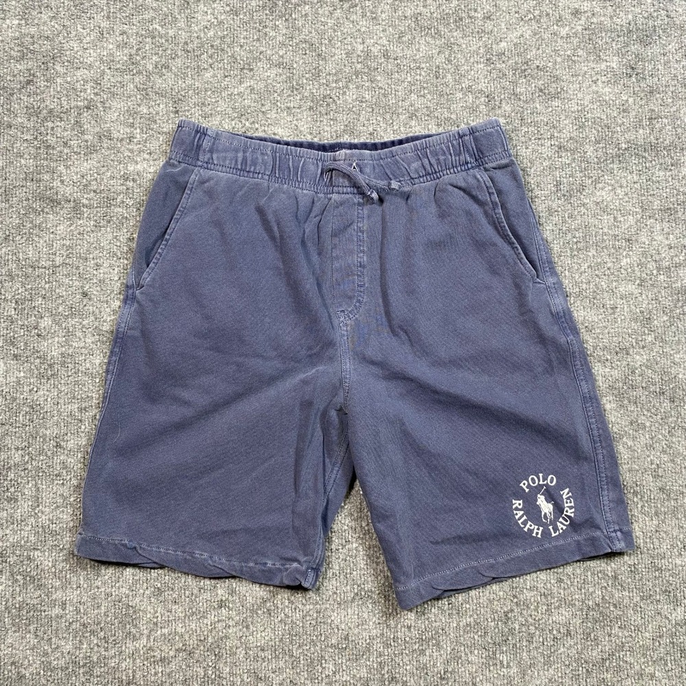 Polo Ralph Lauren Kids Navy Blue Knit Logo Shorts Size L 14-16